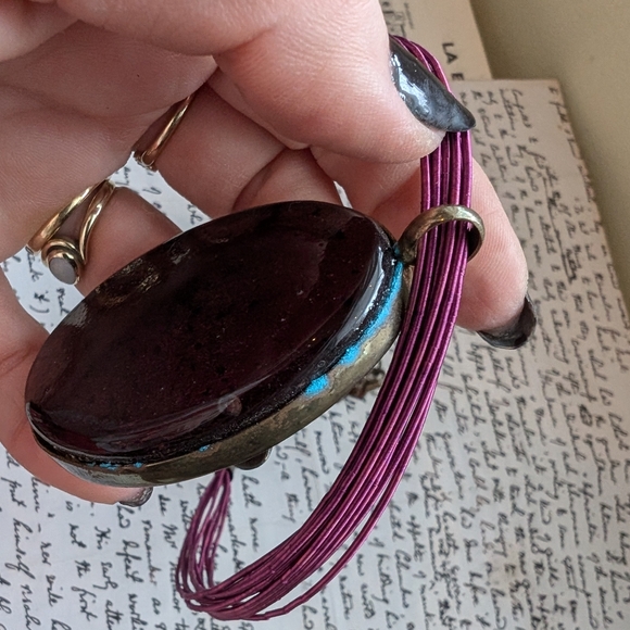 Elegant Purple Pendant Necklace - Picture 11 of 12